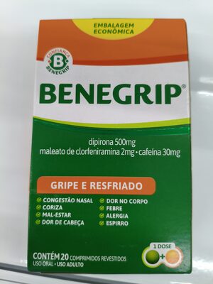 BENEGRIP 500MG - 20 COMPRIMIDOS